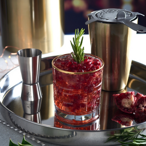 Pomegranate and Rosemary Gin Fizz